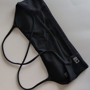 Crop Shop Boutique CSB Black Sports Bra Size Medium